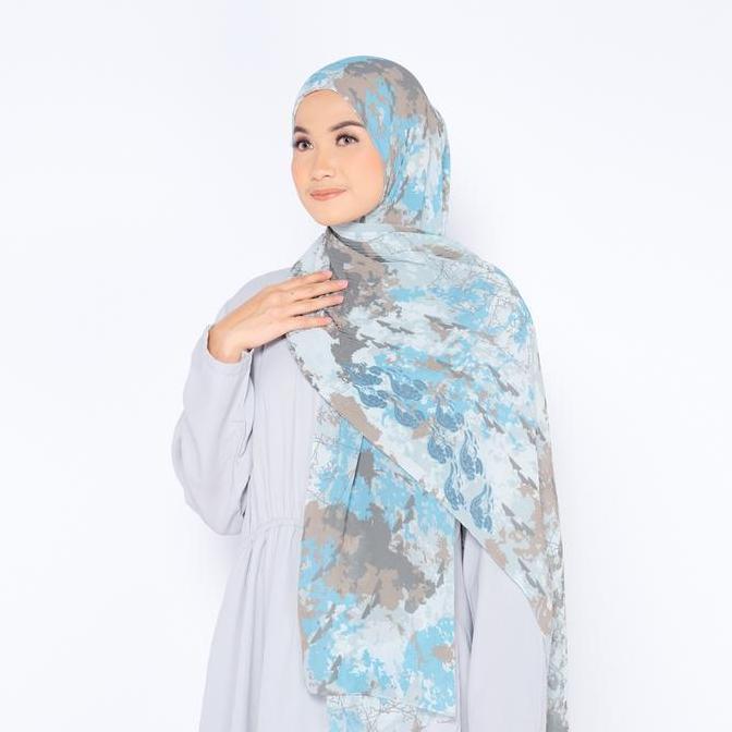 ZM - Chasya Sky Pashmina Plisket - Jelita Indonesia Lamun Ombak
