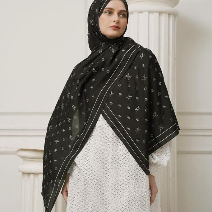 Khanaan - Pashmina Monogram - Black