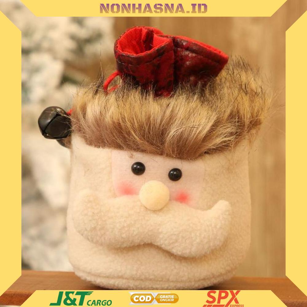 Termurah XTC tas serut permen apel mini souvenir natal kado bag christmas - RO30-2211 2025 COD Termu