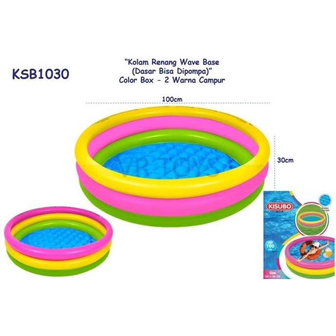 Diskon Kolam Renang Anak Pelangi 3 Ring Kisubo Swimming Pool 100 X 30 Cm