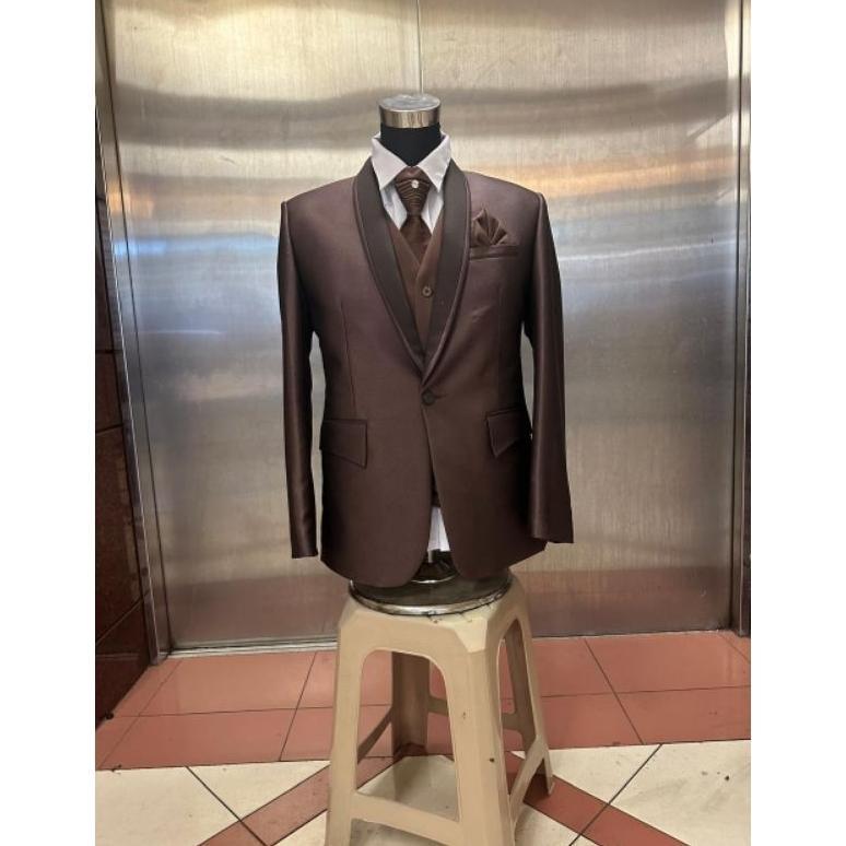 Jas wedding coklat mahogani tuxedo/jas pengantin pria coklat mahogany / jas wedding premium coklat m