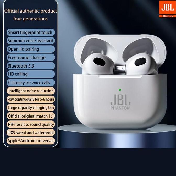 FAKINAJAYUUU - JBL PHANTOM 4 EARBUDS TRUE WIRELESS NOISE CANCELLING, IN-EAR HD MUSIC