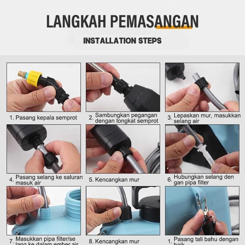 Reaim Semprotan Type 5/8 Liter Elektrik Semprotan Tanaman - Penggantian Beberapa Kepala