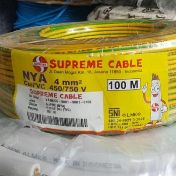 Kabel Listrik Nya / Kawat 4Mm 1X4 Mm Supreme @100Meter  Sale