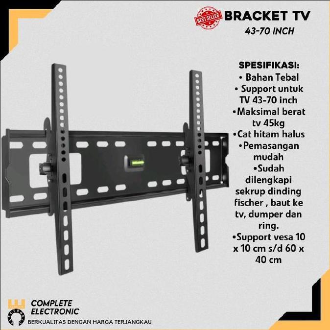 NEW Braket TV Dinding 40-90 inch inch Untuk Semua Merk TV, Breket TV