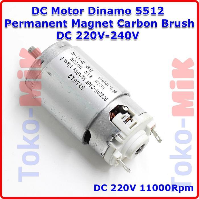 DIY DC Motor Dinamo RS-5512 5512 DC 220V-240V Torsi Besar Kecepatan Tinggi Mesin Blender DIY Mini Sp