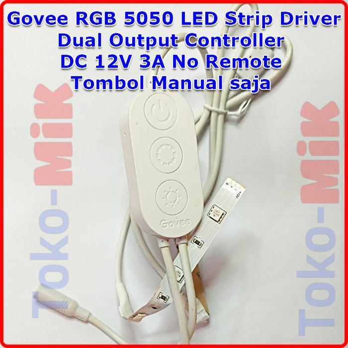 Govee DIY RGB Color 5050 SMD LED Strip Driver Controller 4 kabel Dual Output DC 12V 3A 36W