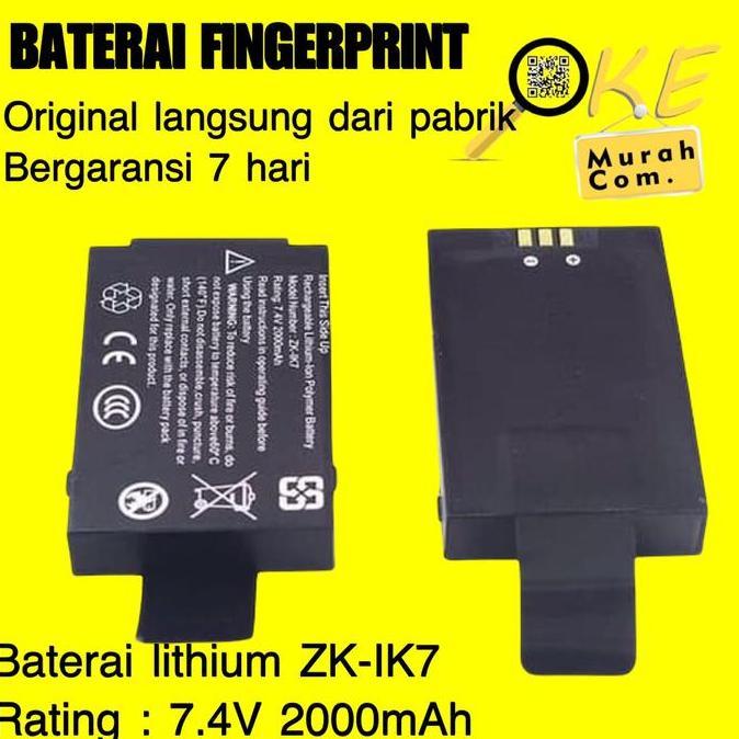 Lithium Battery ZK-IK7 Fingerspot New Elegant Series Baterai Mesin