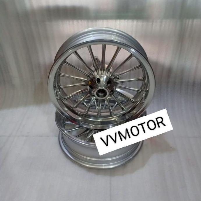 VELG RACING POWER TYPE CLASSIC UNTUK MOTOR NMAX NEW/NMAX OLD/PCX 150 LOKAL/HONDA ADV 1SET DEPAN+BELA