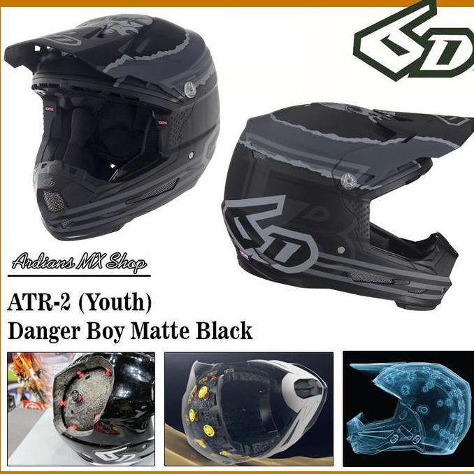 HELM ANAK 6D SIXDAYS ATR 2 BALAP TRAIL CROSS GRASSTRACK