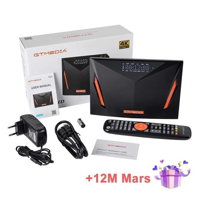 GTmedia V8 UHD 4K Combo + MARS 12 Bulan