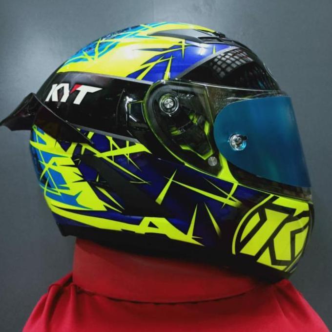 HELM KYT FALCON FR SPIKE YELLOW PAKET GANTENG