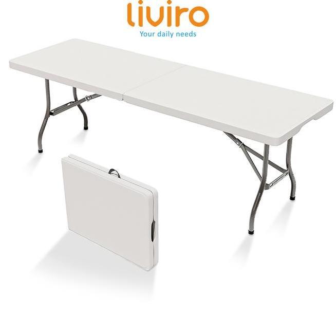 Liviro Meja Lipat Portable Jumbo Jualan Camping Outdoor Indoor Foldable Table Serbaguna Kokoh