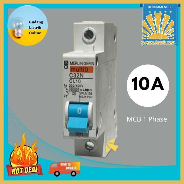 Paling Murah Mcb Merlin Gerin Biru 2A 4A 6A 10A 16A 20A 32A 40A 63A Multi 9 2 4 6 10 16 40 Ampere Pr
