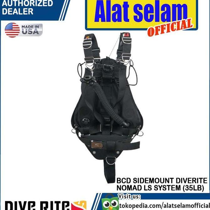 Promo BC4575 BCD Sidemount Diverite Nomad LS System Diving BC Dive Rite 35Lb Diskon