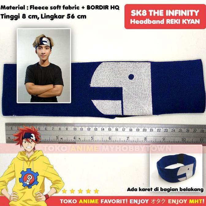 Ikat Kepala Headband Reki Kyan Anime Sk8 The Infinity Cosplay