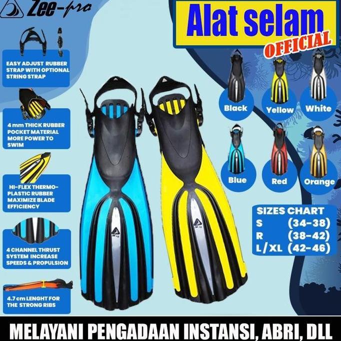 Promo Fin Diving Zeepro Kaki Katak Selam Fins Quattro Jet Next Plus No Mares Diskon