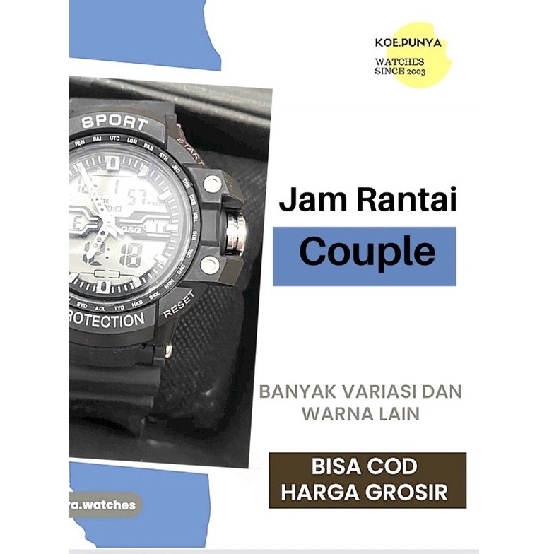 Jam Tangan Sport analog Digital Cowo QQ Dual Fungsi / jam tangan QQ analog digital / QQ watches digi