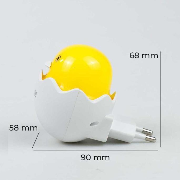 Lampu Tidur LED Telur Bebek Sensor Cahaya Night Light Cahaya Kuning