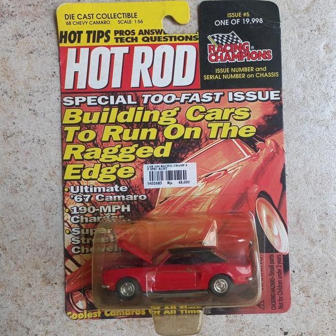 RACING CHAMPIONS '68 CHEVY CAMARO HOT ROD MAGAZINE DIECAST 1/64 (S)