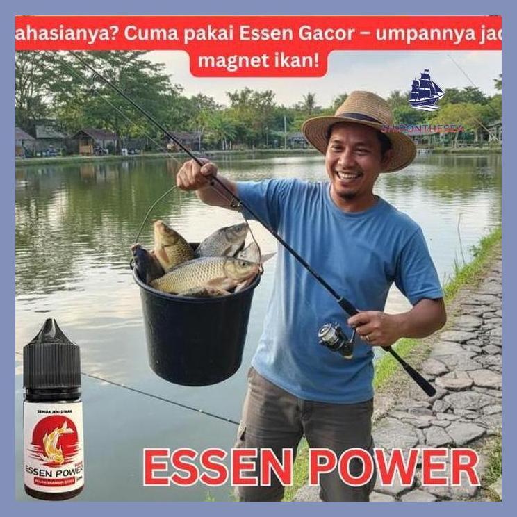 (PANCING) ESSEN POWER STRAWBERRY SEREH 30ML ESEN MANCING SEMUA JENIS IKAN MAS LELE NILA PATIN GABUS 