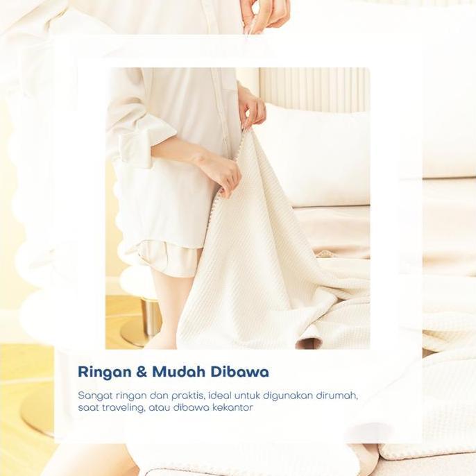 UNITWO Waffle Blanket Selimut Rajut Waffle Lembut & Nyaman