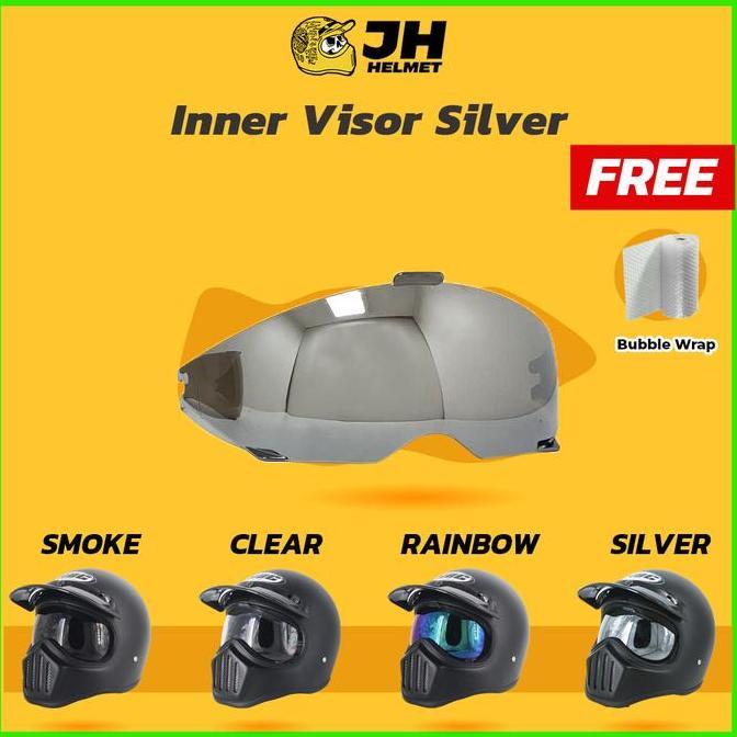 Kaca Inner Visor Silver Helm Cakil HBC | Kaca Helm Cakil