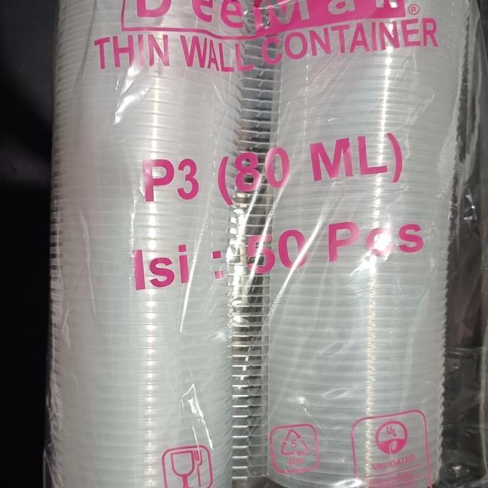 New- isi 50 pcs thinwall DM sauce /puding cup 50ml/ cup sambel / cup puding