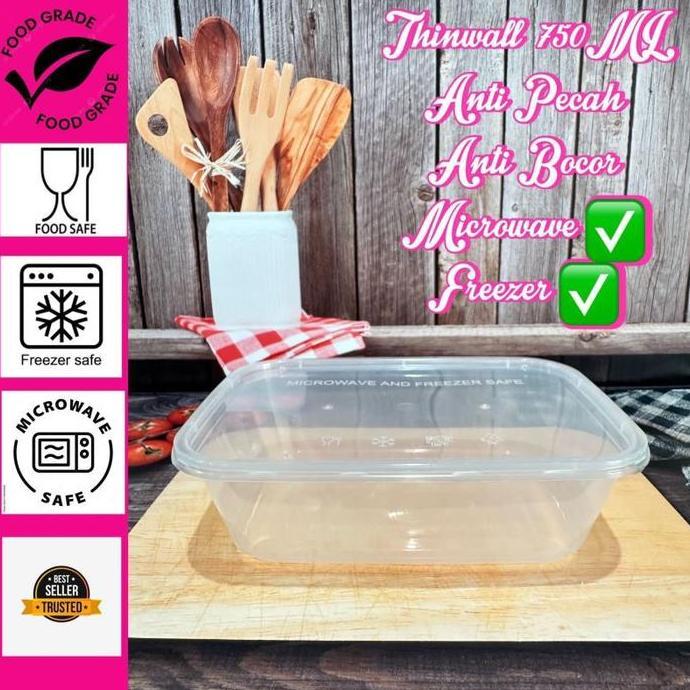 New- Thinwall oval 750ml |Tinwal oval 750ml|Mangkok plastik microwave 750ml