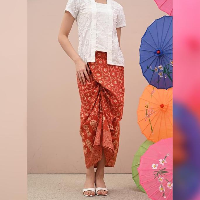 NONA RARA - Lilit Skirt Garut Betawi P0506, Rok lilit batik wanita modern