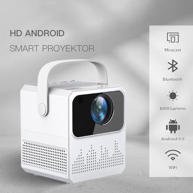 Cod Android Proyektor T2Mini Ram 2Gb Builtin Speaker Smart Home Proyektor Android 9 Wifi 10P Proyekt