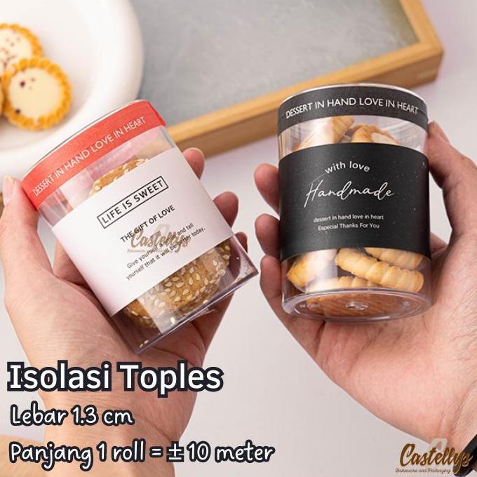 ((((()paling dicari] Isolasi Selotip Tape ISS Toples Kue Kering Nastar Hampers Cookies