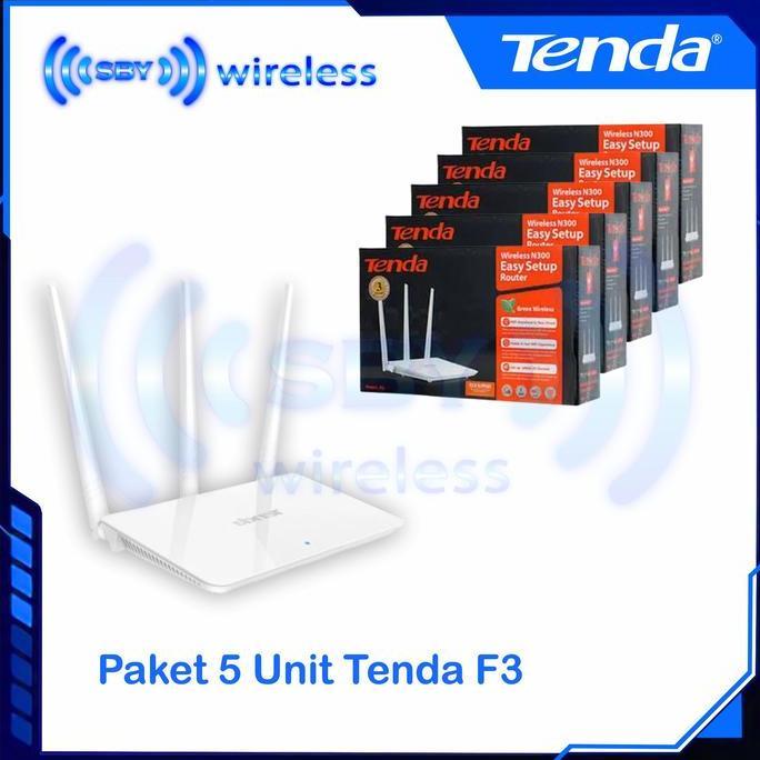 Paket 5 Unit Tenda F3 Wireless Router N300