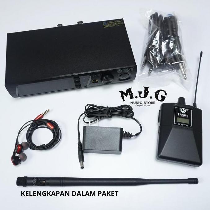 Debra Audio Er 102 Professional Iem In Ear Monitor Wireless System Transmisi Sinyal Uhf