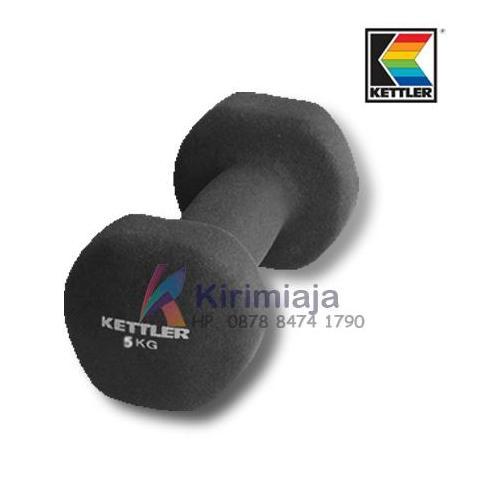 NEOPRENE Dumbell 5kg KETTLER Barbell Barbel Dumbbell 5 kg 1 buah