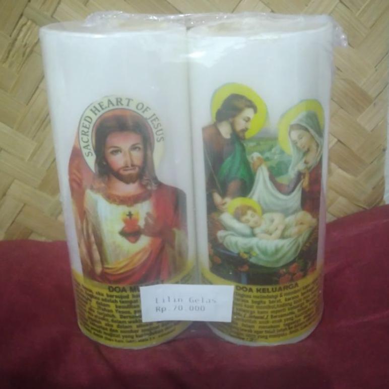 LILIN DOA LILIN GELAS 13 CM LILIN DOA KATOLIK
