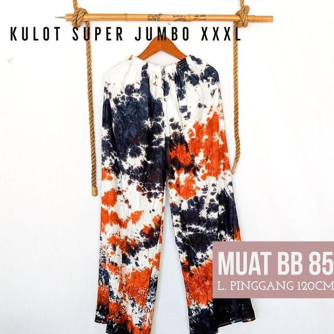 Celana Tidur Super Jumbo Kulot Lilit Wanita Tie Dye Jumbo Big Size LP 120cm Rayon Besar Pria Wanita 