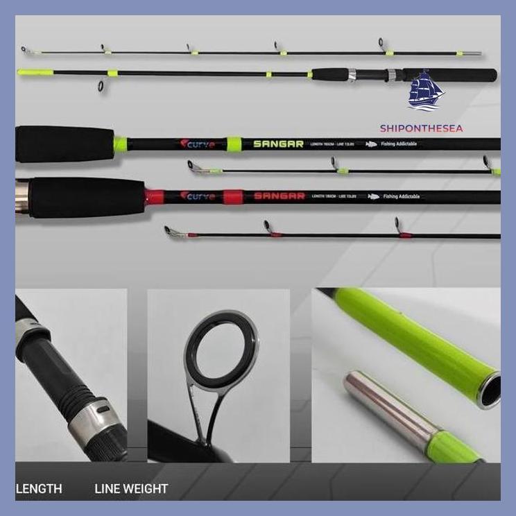 (PANCING) SANGAR JORAN PANCING SPINNING SOLID FIBER SANGAR CURVE SERIES ANTI PATAH KEKUATAN 12LBS RO