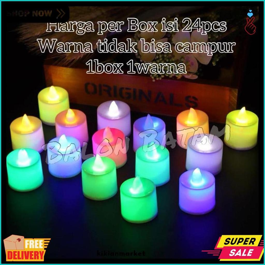 Wajib Punya Grosir Isi 24Pcs Lilin Mini Led / Lilin Elektrik / Lampu Hias Natal