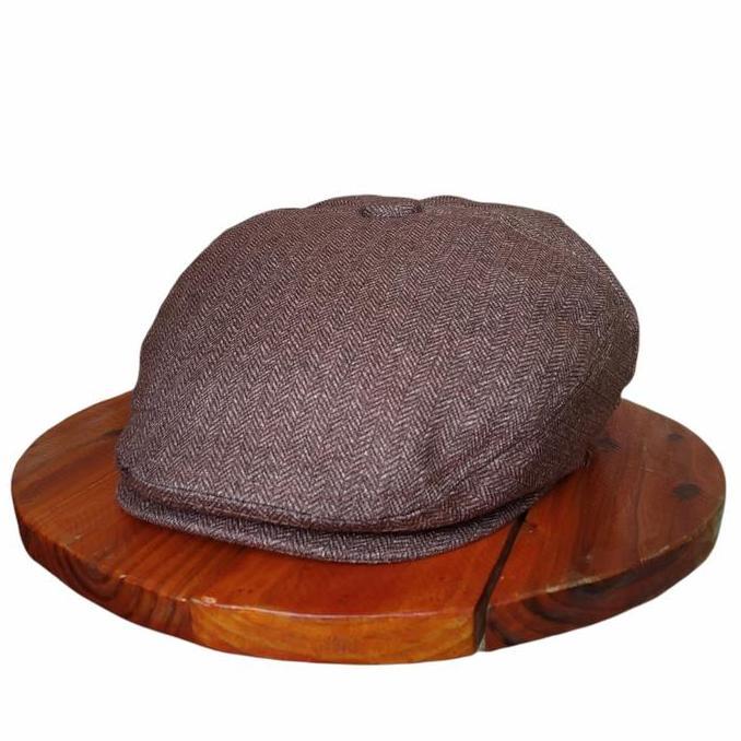 Topi flat cap holigan wol premier klasik topi pet wol