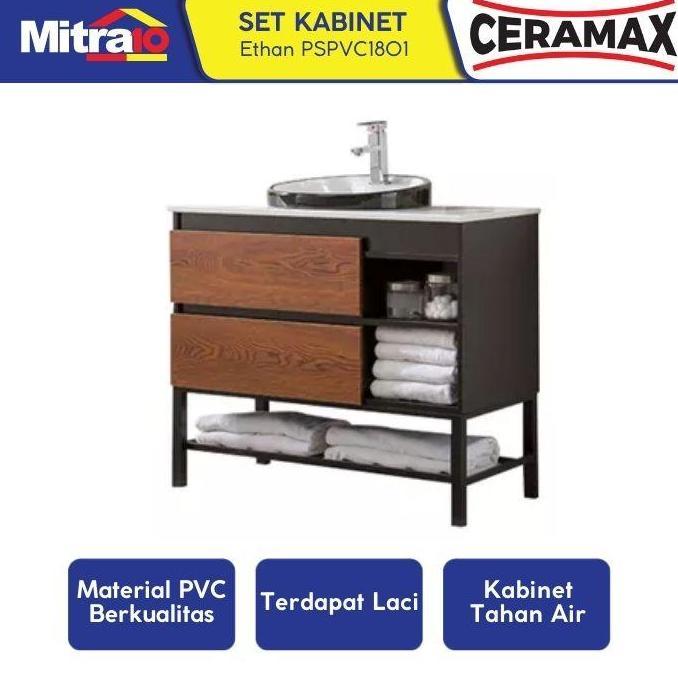 Terlaris Kabinet Wastafel Ceramax Ethan Series Pspvc1801 Set