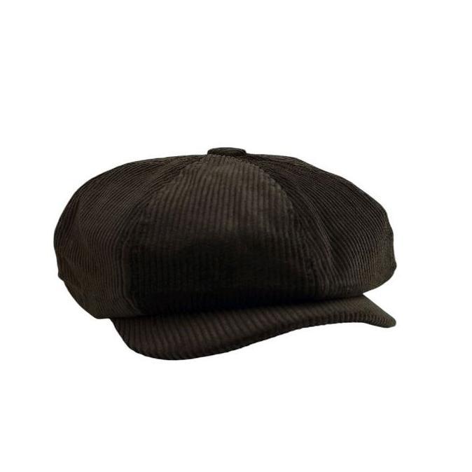 Newsboy cap Corduroy Coklat Umber premier vintage topi thomas shelby