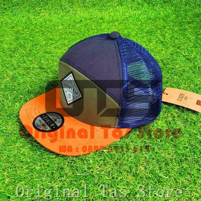 Topi Pria Eiger Ascov 910005737 Original Trucker Cap Navy