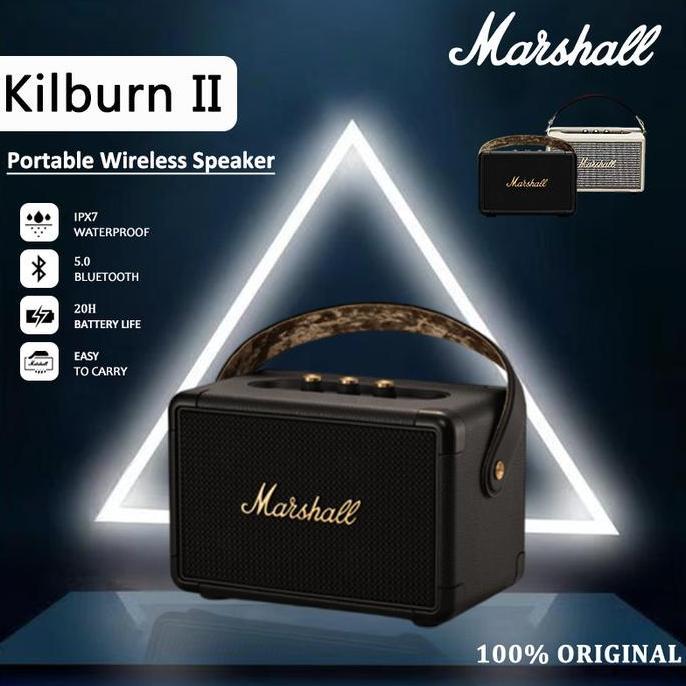 Terlaris 100% OriginalMarshall Kilburn Ii Speaker Portable /Marshall Speaker Wireless Bluetooth Spea