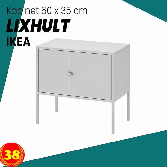Terlaris Ikea Lixhult Kabinet, Logam/Abu-Abu, 60X35 Cm