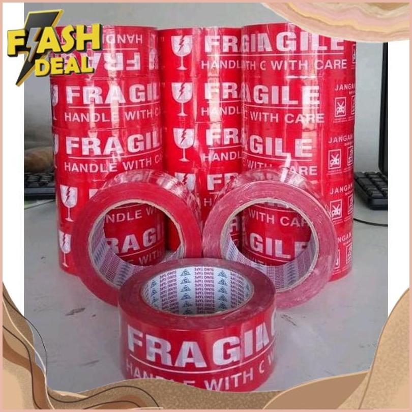 Smile Today Lakban Fragile / Lakban Murah / Fragile Merah / Lakban Fragile Merah / Lakban Dr-02