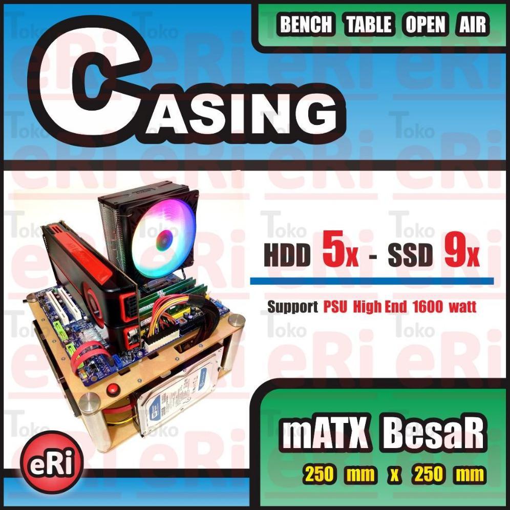 mATX BESAR / Casing PC Komputer GAMING OPEN AIR Akrilik Acrylic