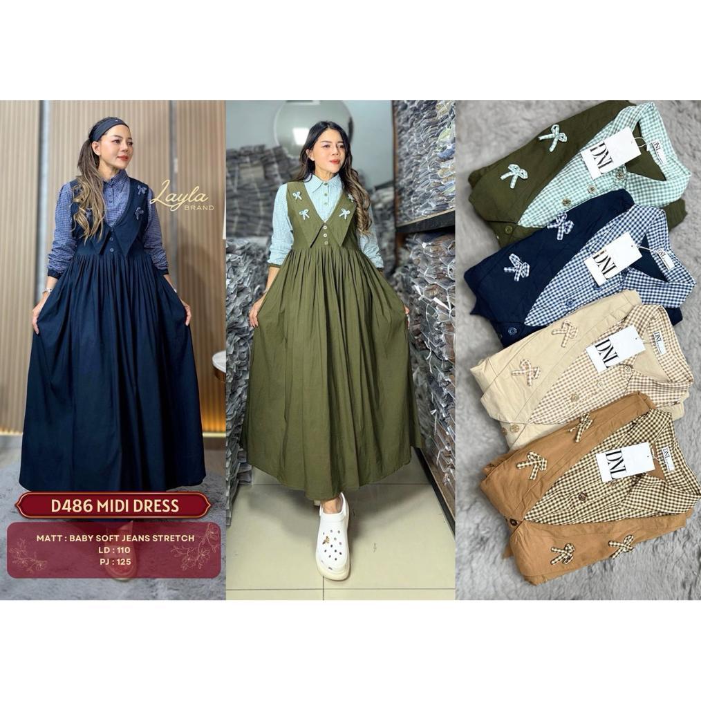 Gamis Layla Terbaru / Layla Baru Kotak Terbaru / Gamis Layla / Midi Dress Layla Termurah