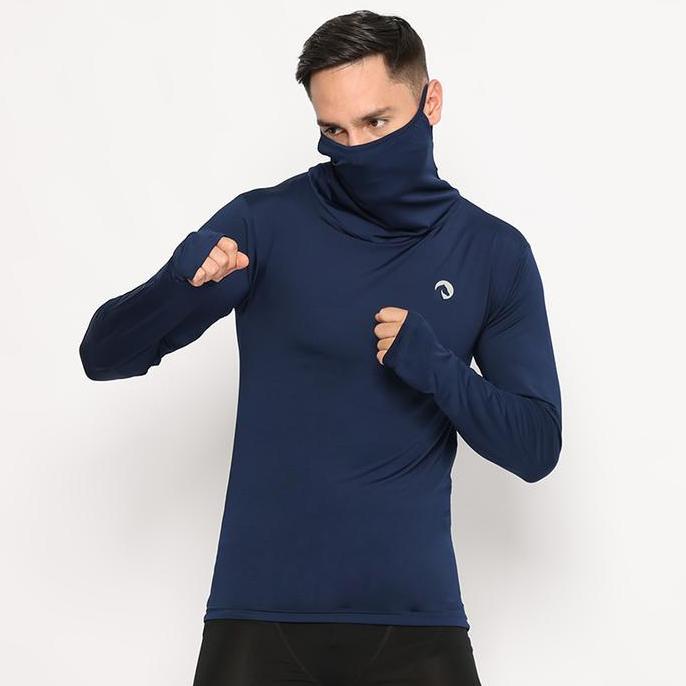 Baselayer Manset Waldos Ninja Navy Maskable Sports Olahraga