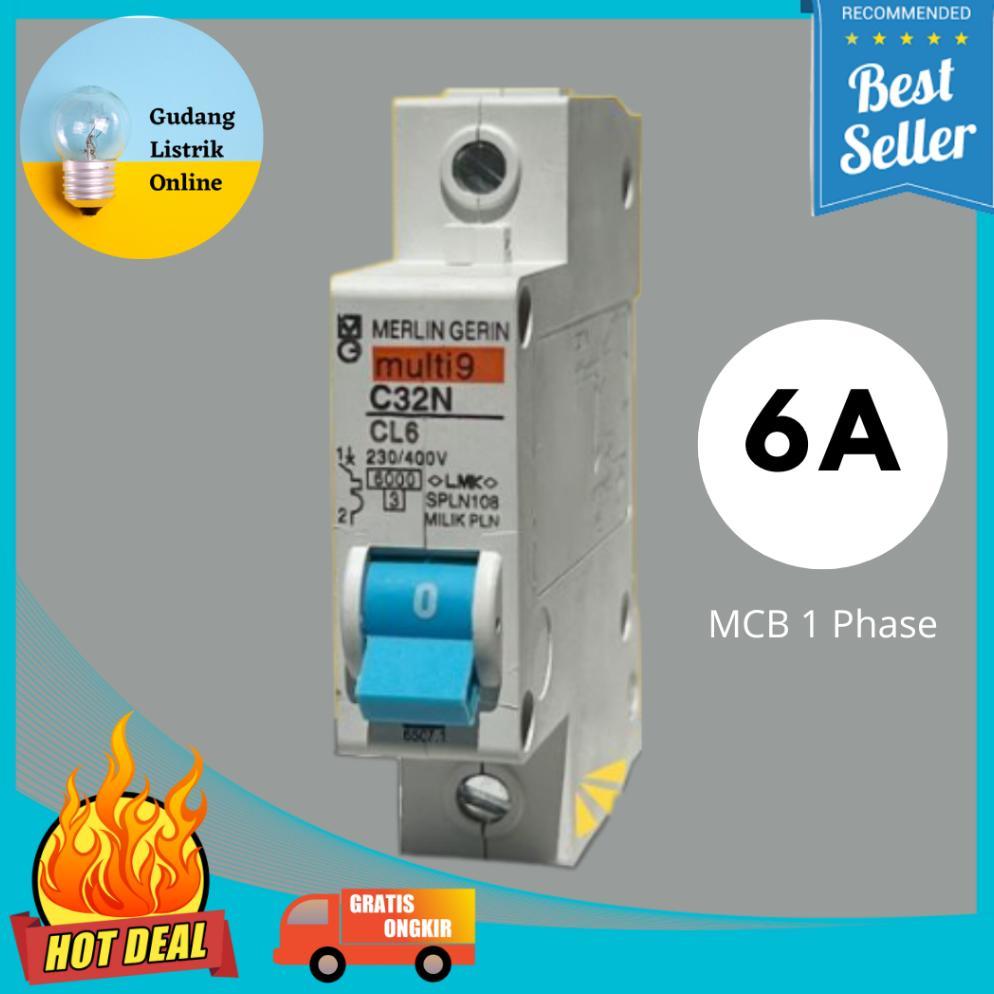 Hj-54 Mcb Merlin Gerin Biru 2A 4A 6A 10A 16A 20A 32A 40A 63A Multi 9 2 4 6 10 16 40 Ampere Original